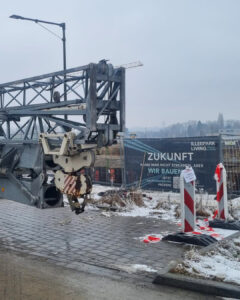 Illerpark Living Haide Kranaufstellung Rohbau