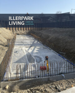 Illerpark Living Baustellen-Update Bodenplatte Tiefparker