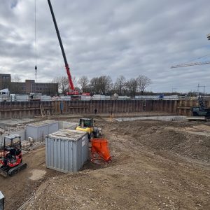 Baustellenupdate Illerpark Living Neu-Ulm Kranaufstellung