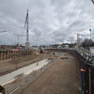 Baustellenupdate Illerpark Living Neu-Ulm Kranaufstellung