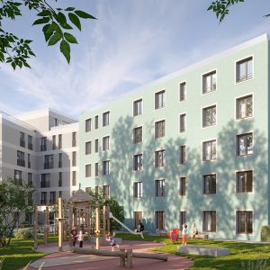 Aussenansicht Neubauprojekt Illerpark Living Neu-Ulm