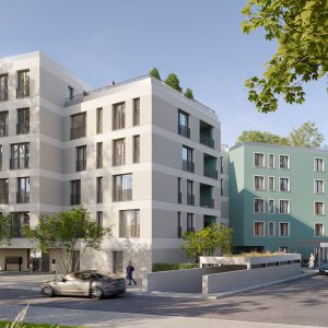 Aussenansicht Neubauprojekt Illerpark Living Neu-Ulm